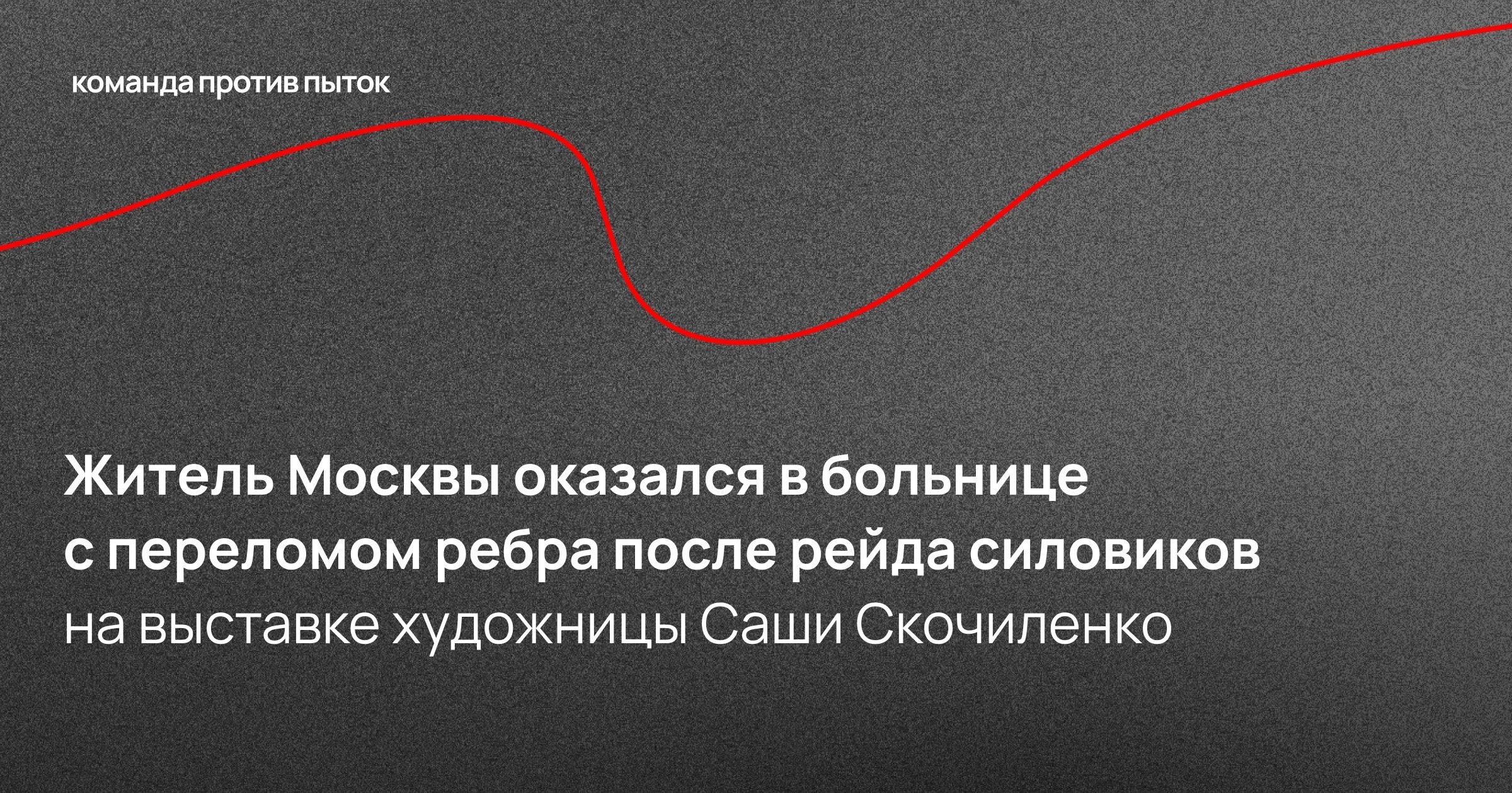 Житель Москвы оказался в больнице с переломом ребра после рейда силовиков на выставке художницы Саши Скочиленко
